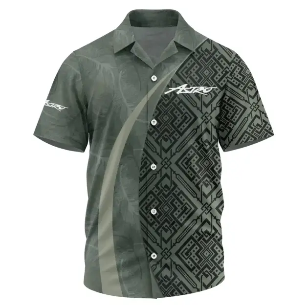 Astro Exclusive Logo Performance Short Sleeve Camp Collar Shirt TTFSHWSCS1903012ASZ - Astro Shirt