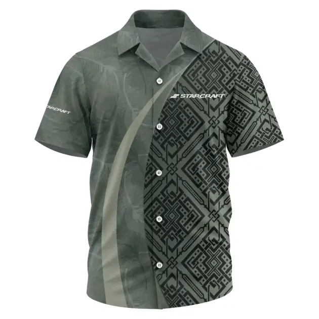 StarCraft Exclusive Logo Performance Short Sleeve Camp Collar Shirt TTFSHWSCS1903012SCZ - StarCraft Shirt