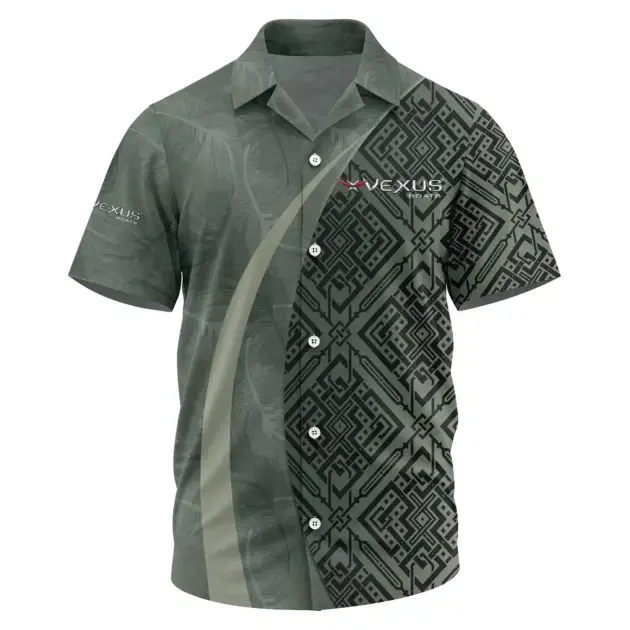 Vexus Exclusive Logo Performance Short Sleeve Camp Collar Shirt TTFSHWSCS1903012VBZ - Vexus Shirt