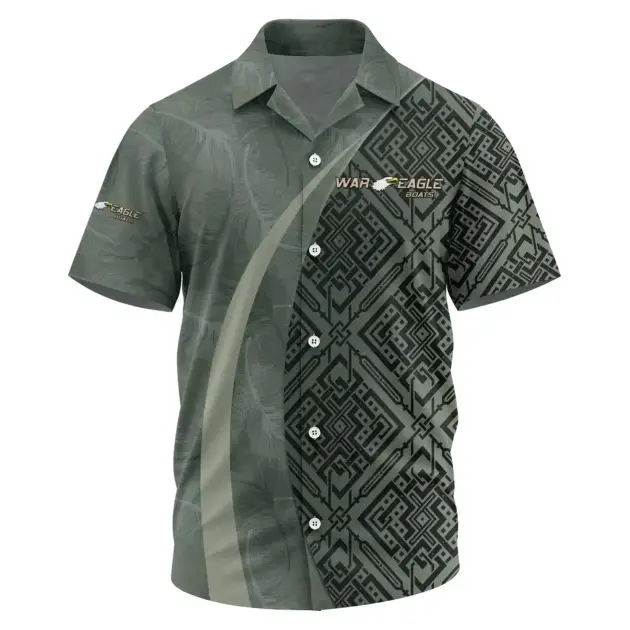 War Eagle Exclusive Logo Performance Short Sleeve Camp Collar Shirt TTFSHWSCS1903012WEZ - War Eagle Shirt