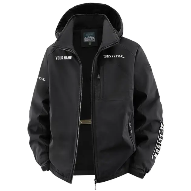Allison Exclusive Logo Performance Fleece Windbreaker Jacket Detachable Hood TTFSV202C0819ALZ - Allison Jacket
