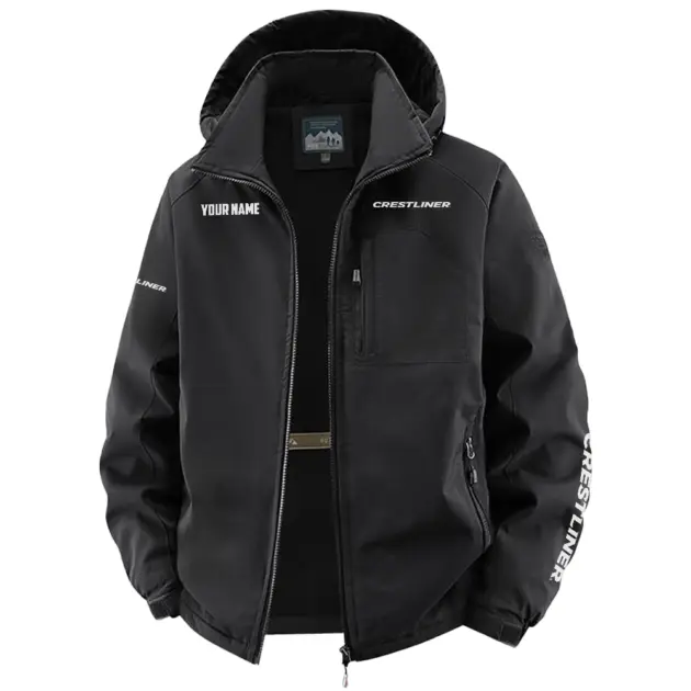 Crestliner Exclusive Logo Performance Fleece Windbreaker Jacket Detachable Hood TTFSV202C0819CLZ - Crestliner Jacket