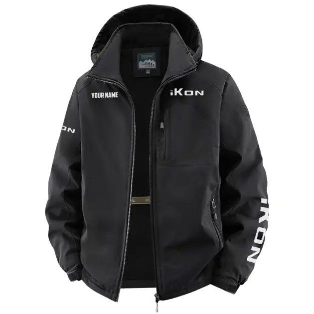 iKon Exclusive Logo Performance Fleece Windbreaker Jacket Detachable Hood TTFSV202C0819IBZ - iKon Jacket