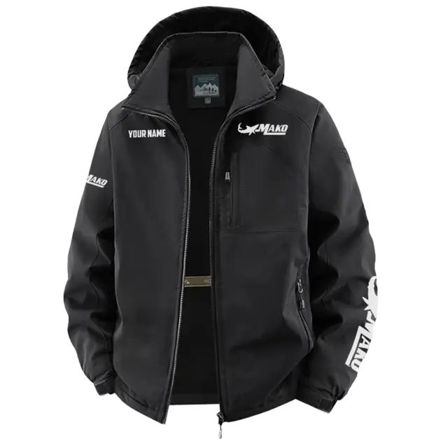 Mako Exclusive Logo Performance Fleece Windbreaker Jacket Detachable Hood TTFSV202C0819MAZ - Mako Jacket