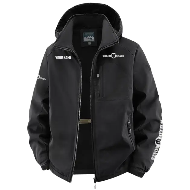Willie Exclusive Logo Performance Fleece Windbreaker Jacket Detachable Hood TTFSV202C0819WIZ - Willie Jacket