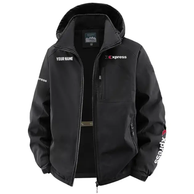 Xpress Exclusive Logo Performance Fleece Windbreaker Jacket Detachable Hood TTFSV202C0819XBZ - Xpress Jacket