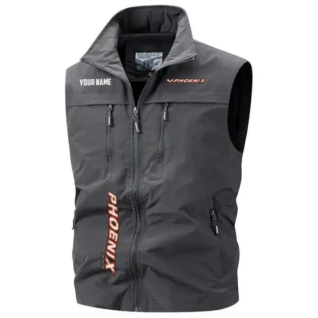 Phoenix Exclusive Logo Performance Multi-Pocket Sleeveless Vest TTFSV2100819PBZ - Phoenix Vest