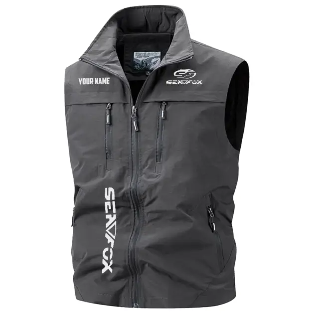 Sea Fox Exclusive Logo Performance Multi-Pocket Sleeveless Vest TTFSV2100819SFZ - Sea Fox Vest
