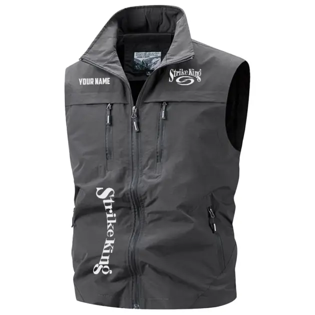 Strike King Exclusive Logo Performance Multi-Pocket Sleeveless Vest TTFSV2100819SKZ - Strike King Vest