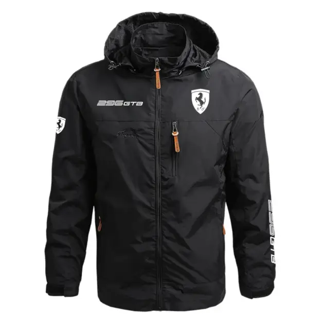 Ferrari 296 GTB Performance Waterproof Outdoor Jacket Detachable Hood Windbreaker HTWOJFIGTB – Ferrari Jacket