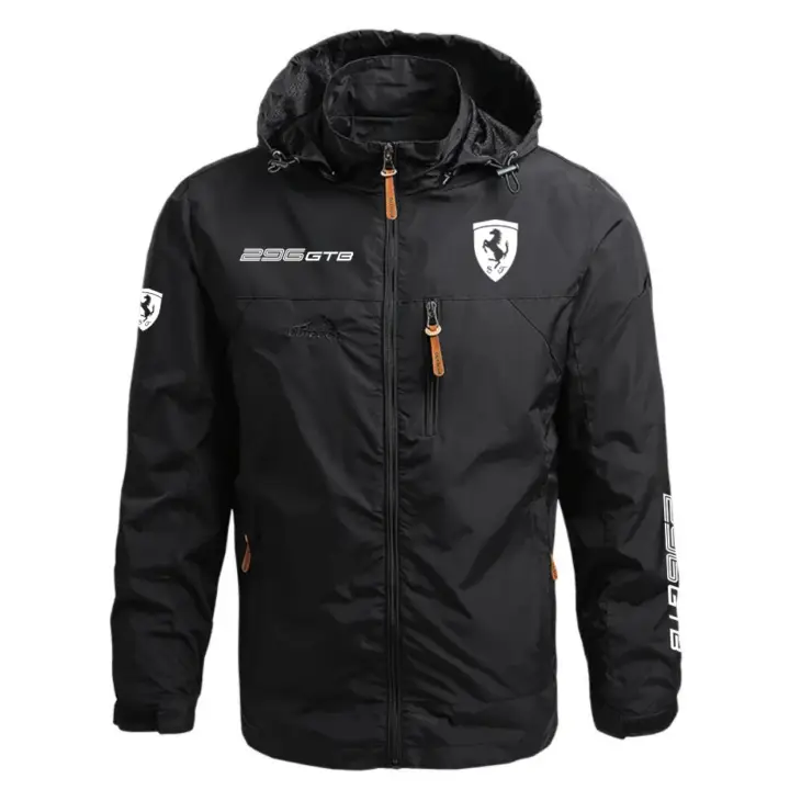 Ferrari 296 GTB Performance Waterproof Outdoor Jacket Detachable Hood Windbreaker HTWOJFIGTB – Ferrari Jacket