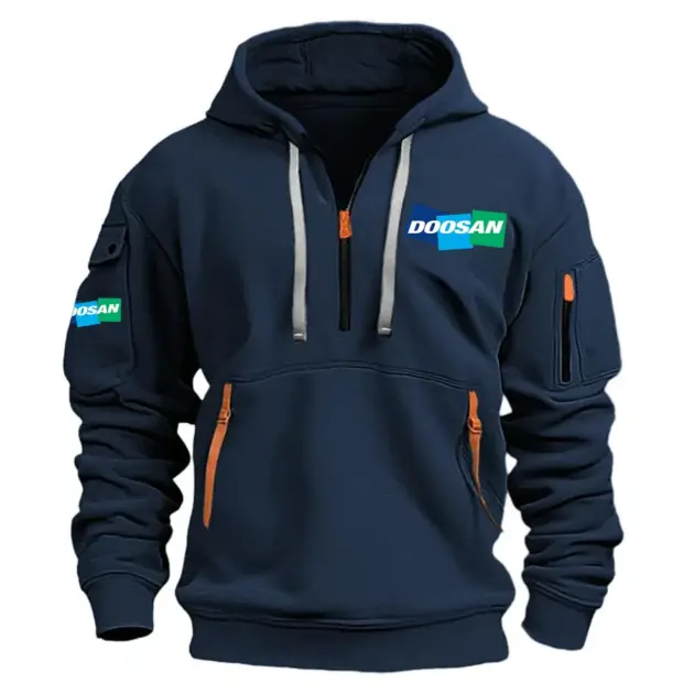 Doosan Infracore Exclusive Logo Performance Half Zipper Hoodie NBCRHHZ1601DIZ - Doosan Infracore Hoodie