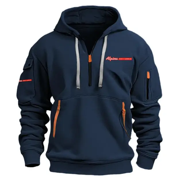 Alpina Snowmobiles Exclusive Logo Performance Half Zipper Hoodie NBSGHHZ0901ASZ - Alpina Snowmobiles Hoodie