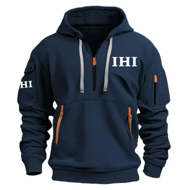 IHI Construction Machinery Exclusive Logo Performance Half Zipper Hoodie NBTVHHZ1001IHZ - IHI Construction Machinery Hoodie