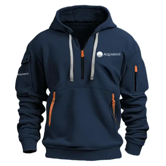 Aquarius Systems Exclusive Logo Performance Half Zipper Hoodie NBVMHHZ1401AQZ - Aquarius Systems Hoodie