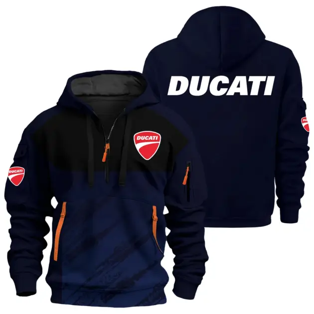 Ducati Exclusive Logo Performance Half Zipper Hoodie OSMTBHHZ3D121104DCZ - Ducati Hoodie