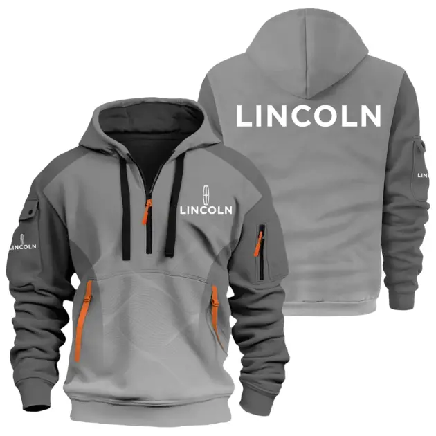 Lincoln Exclusive Logo Performance Half Zipper Hoodie OUFAHHZ3D081905LCZ - Lincoln Hoodie
