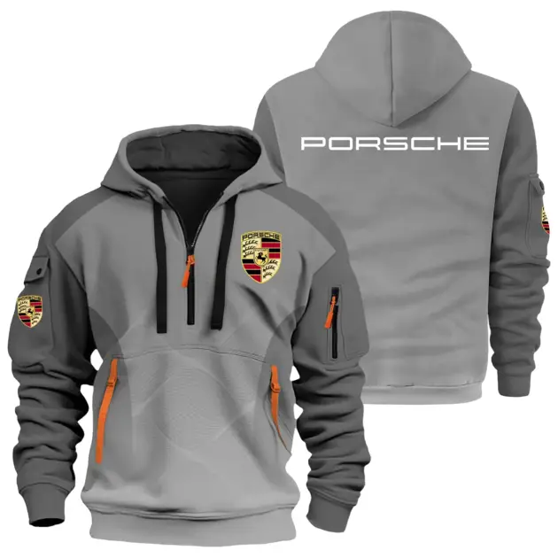 Porsche Exclusive Logo Performance Half Zipper Hoodie OUFAHHZ3D081905POSZ - Porsche Hoodie