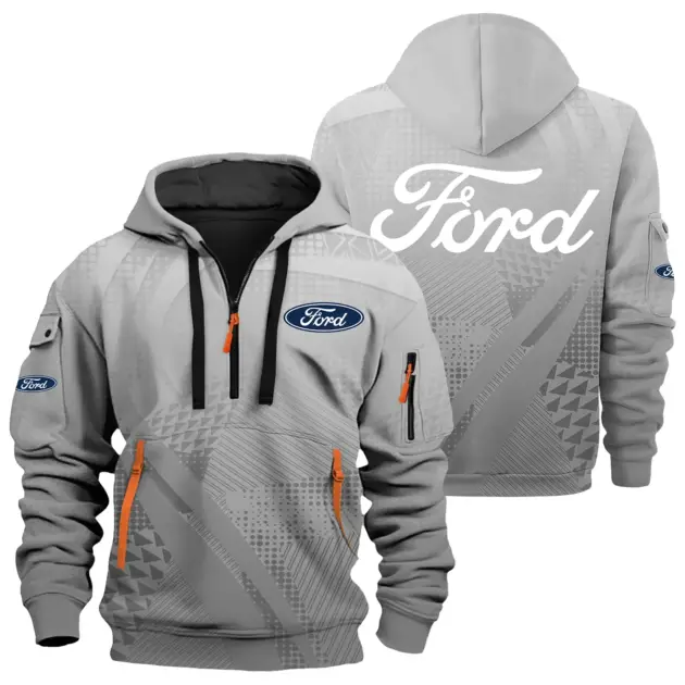 Ford Exclusive Logo Performance Half Zipper Hoodie OUFAHHZ3D081907F1Z - Ford Hoodie