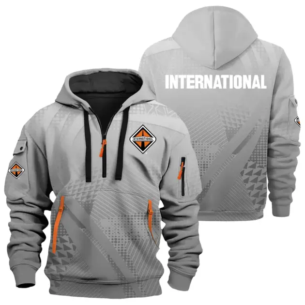 International Trucks Exclusive Logo Performance Half Zipper Hoodie OUFAHHZ3D081907INZ - International Trucks Hoodie