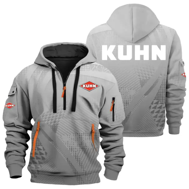 Kuhn Exclusive Logo Performance Half Zipper Hoodie OUFAHHZ3D081907KNZ - Kuhn Hoodie