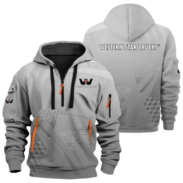 Western Star Exclusive Logo Performance Half Zipper Hoodie OUFAHHZ3D081907WSZ - Western Star Hoodie