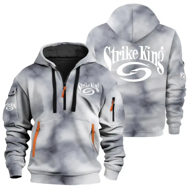 Strike King Exclusive Logo Performance Half Zipper Hoodie TTFSHHZ3D081906SKZ - Strike King Hoodie