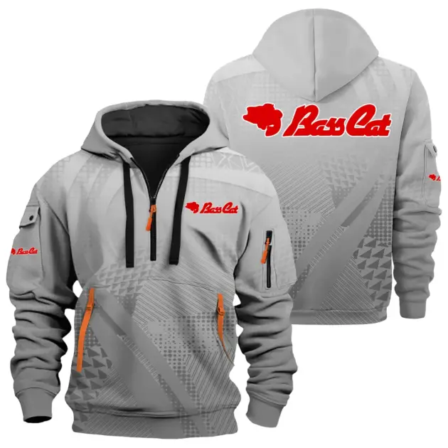 Bass Cat Exclusive Logo Performance Half Zipper Hoodie TTFSHHZ3D081907BCZ - Bass Cat Hoodie