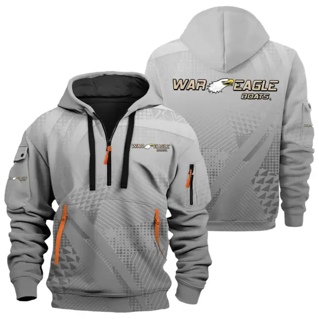 War Eagle Exclusive Logo Performance Half Zipper Hoodie TTFSHHZ3D081907WEZ - War Eagle Hoodie